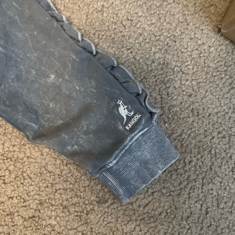 Kangol Distressed Gray Crewneck Sweater - Picture 7 of 10